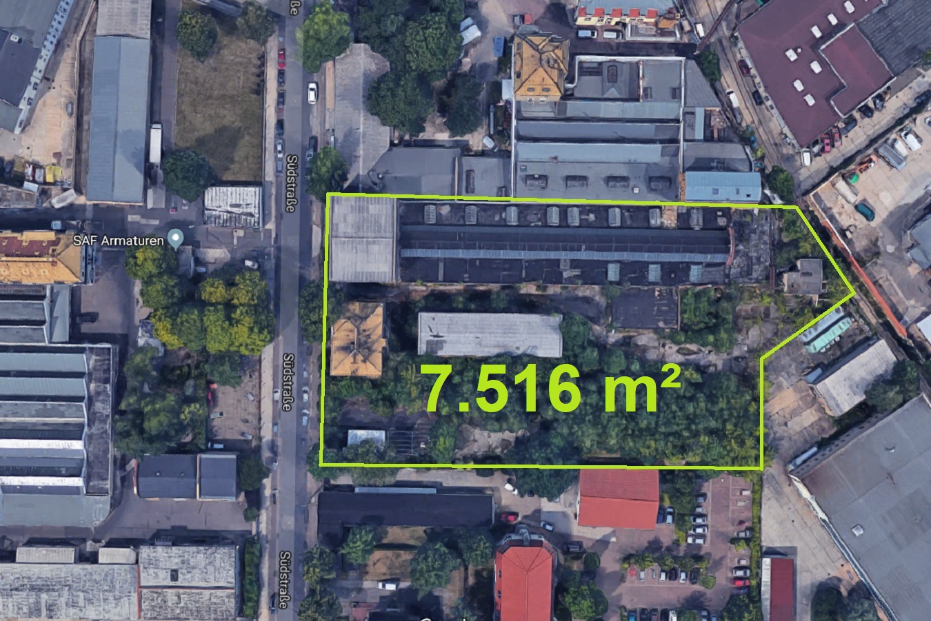 7.516m² Gewerbeareal in Leipzig mit Sanierungsobjekten 18.000 BGF mögl. Fabrikantenvilla, Bürohaus, Halle, Freifläche