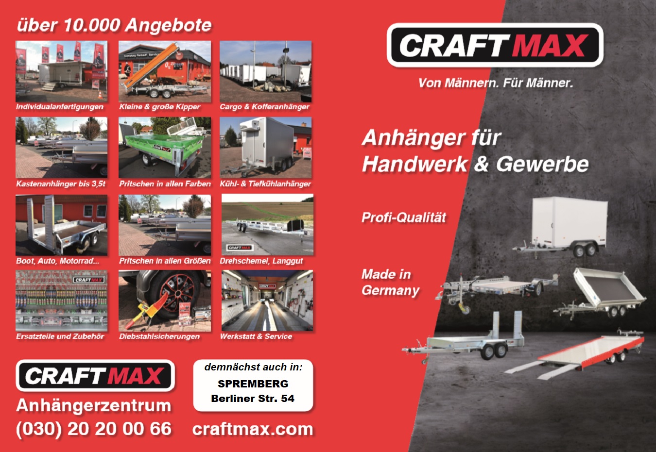 Gewerbezentrum in der Stadt Spremberg mit Fachmarkt, Werkstatt, Büroflächen und Wohnung.