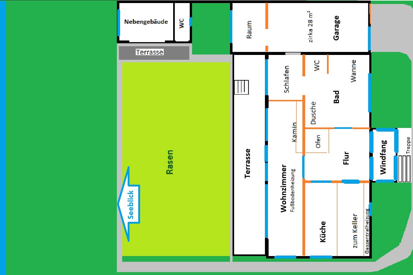 Kleine Villa am Waldsee mit direktem Seezugang, bei Berlin