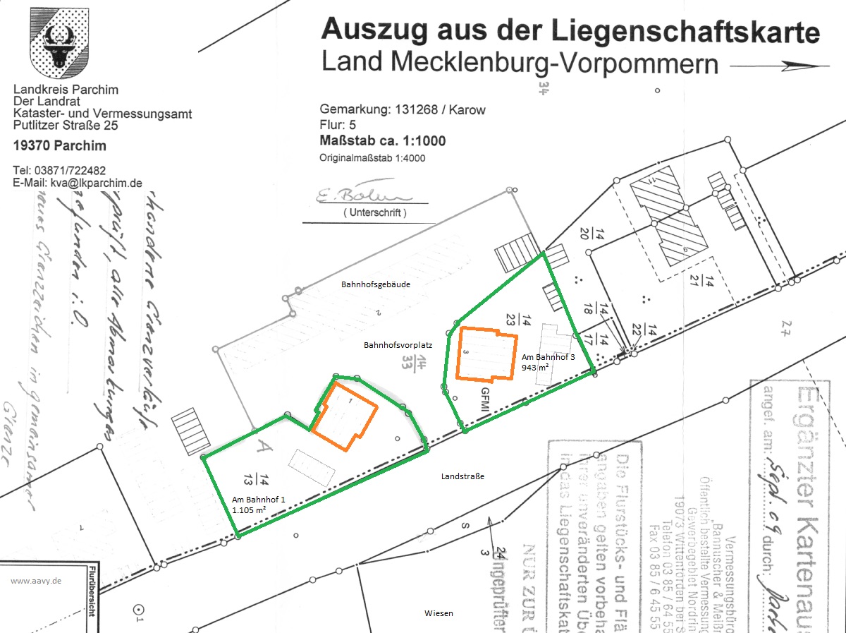 1.967 m² 2 historische Mehrfamilienhäuser Denkmal, Sanierungsobjekte am Bahnhof Karow, Plau am See