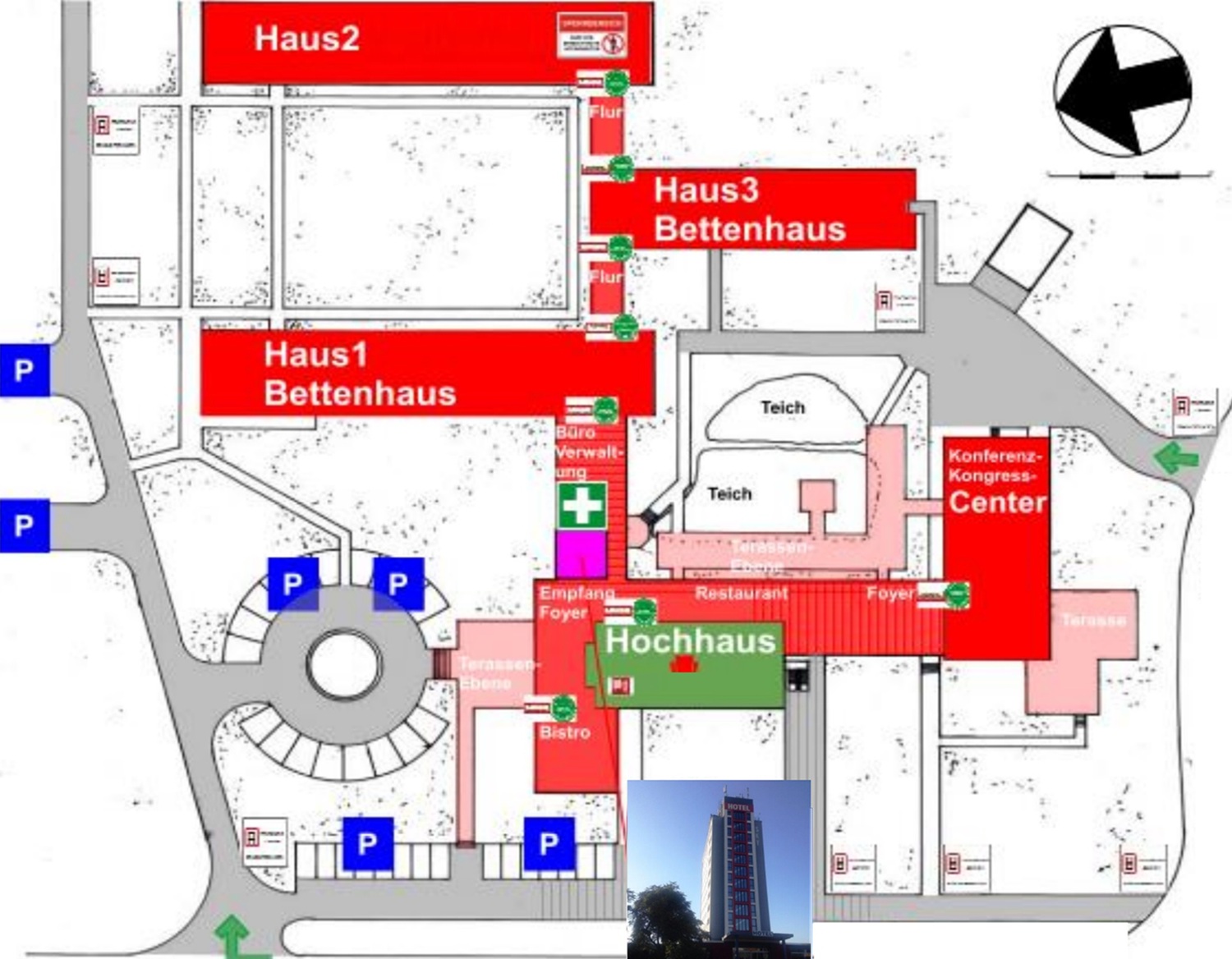 45.000 m² Hotelkomplex mit 400 Betten & Konferenzcenter, Restaurant mit Profi-Betreiber u. langfr. Pachtvertrag im Leipziger Umland