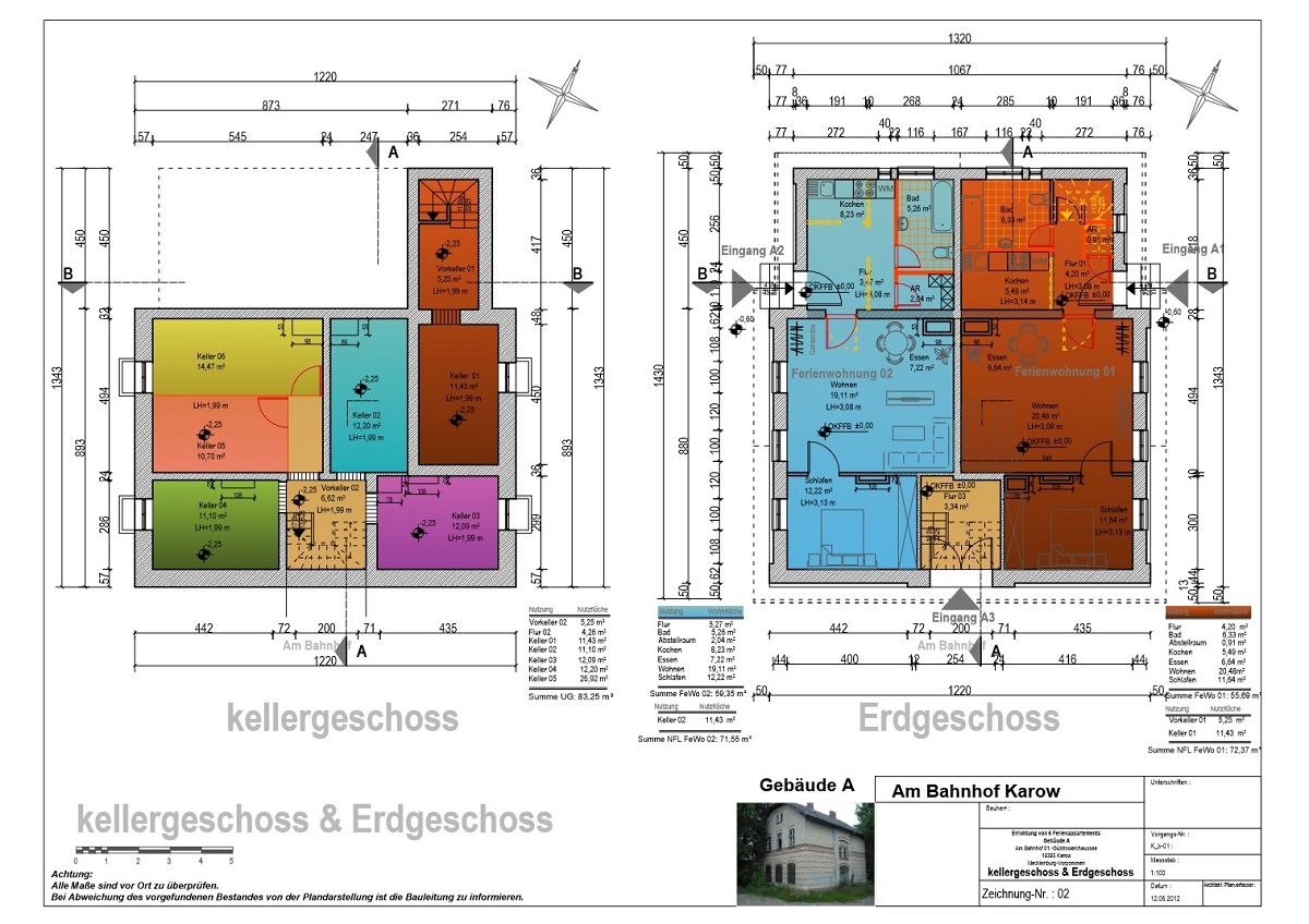 1.967 m² 2 historische Mehrfamilienhäuser Denkmal, Sanierungsobjekte am Bahnhof Karow, Plau am See