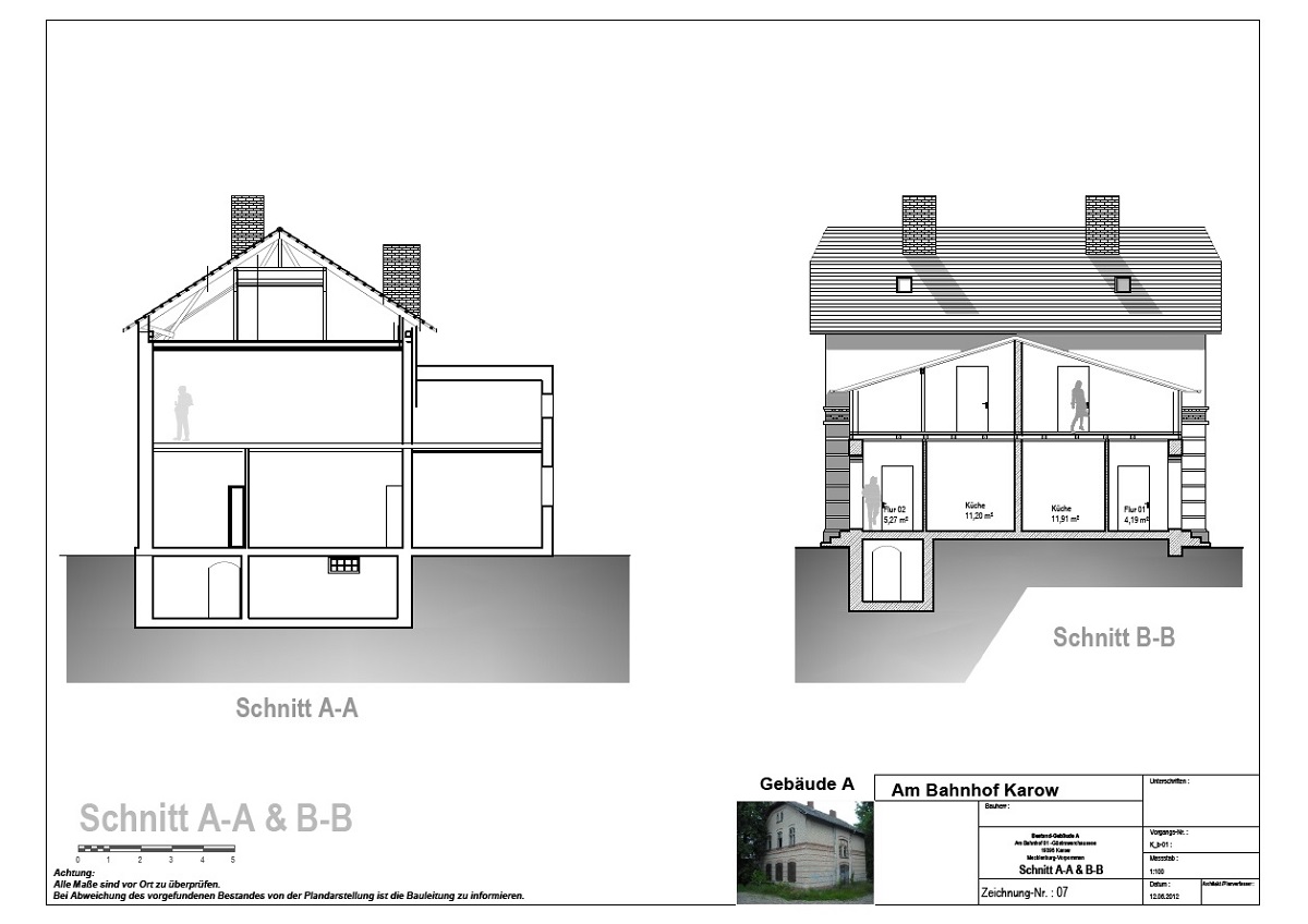 1.967 m² 2 historische Mehrfamilienhäuser Denkmal, Sanierungsobjekte am Bahnhof Karow, Plau am See