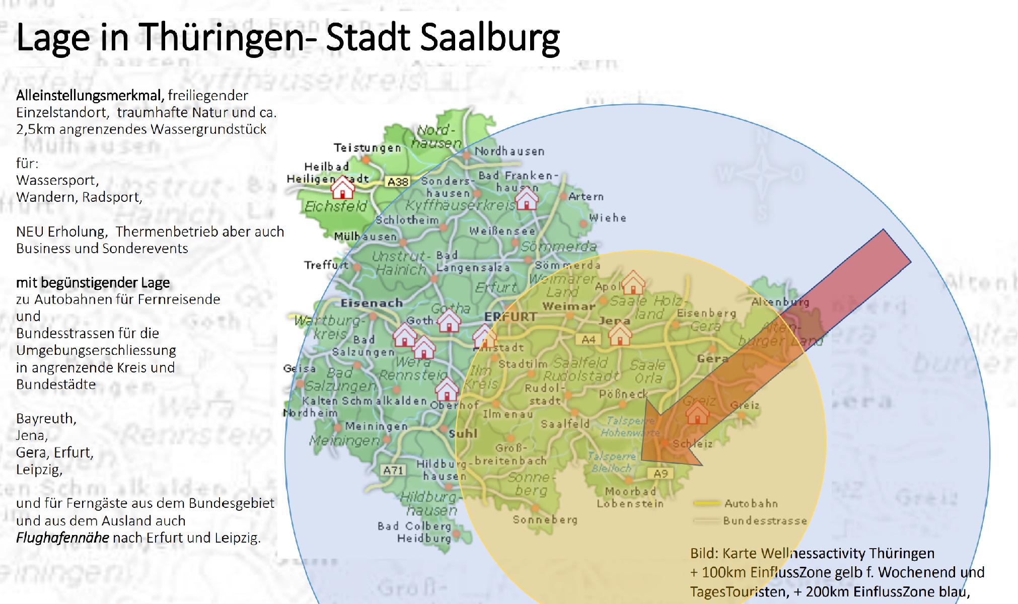 70.700 m² Seegrundstück mit 2.5 km Wasserfront, Projekt mit ca. 35.000 m² BGF in Saalburg / Thüringen