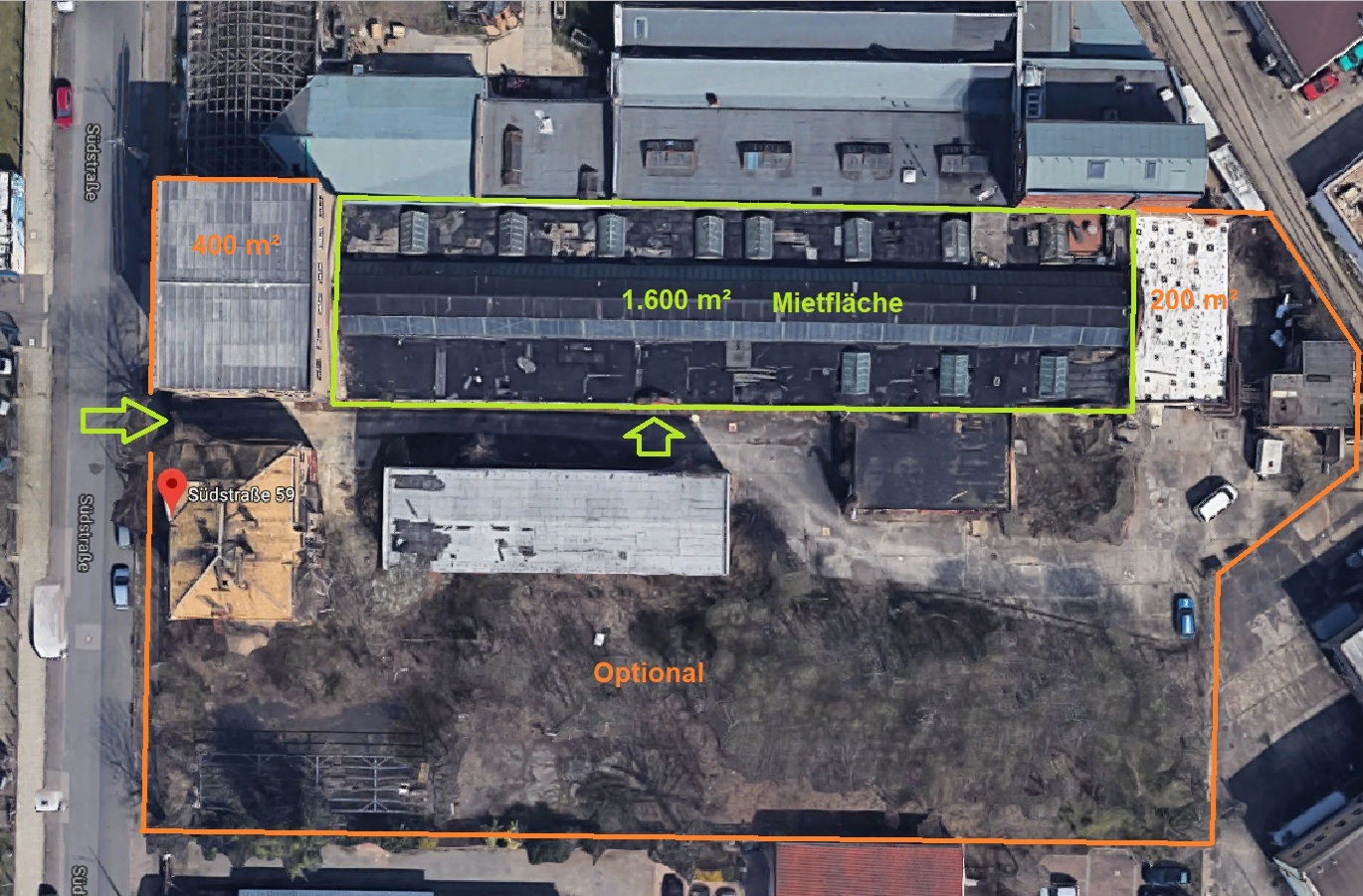 Disco-Fabrik in Leipzig West im Gewerbegebiet mieten